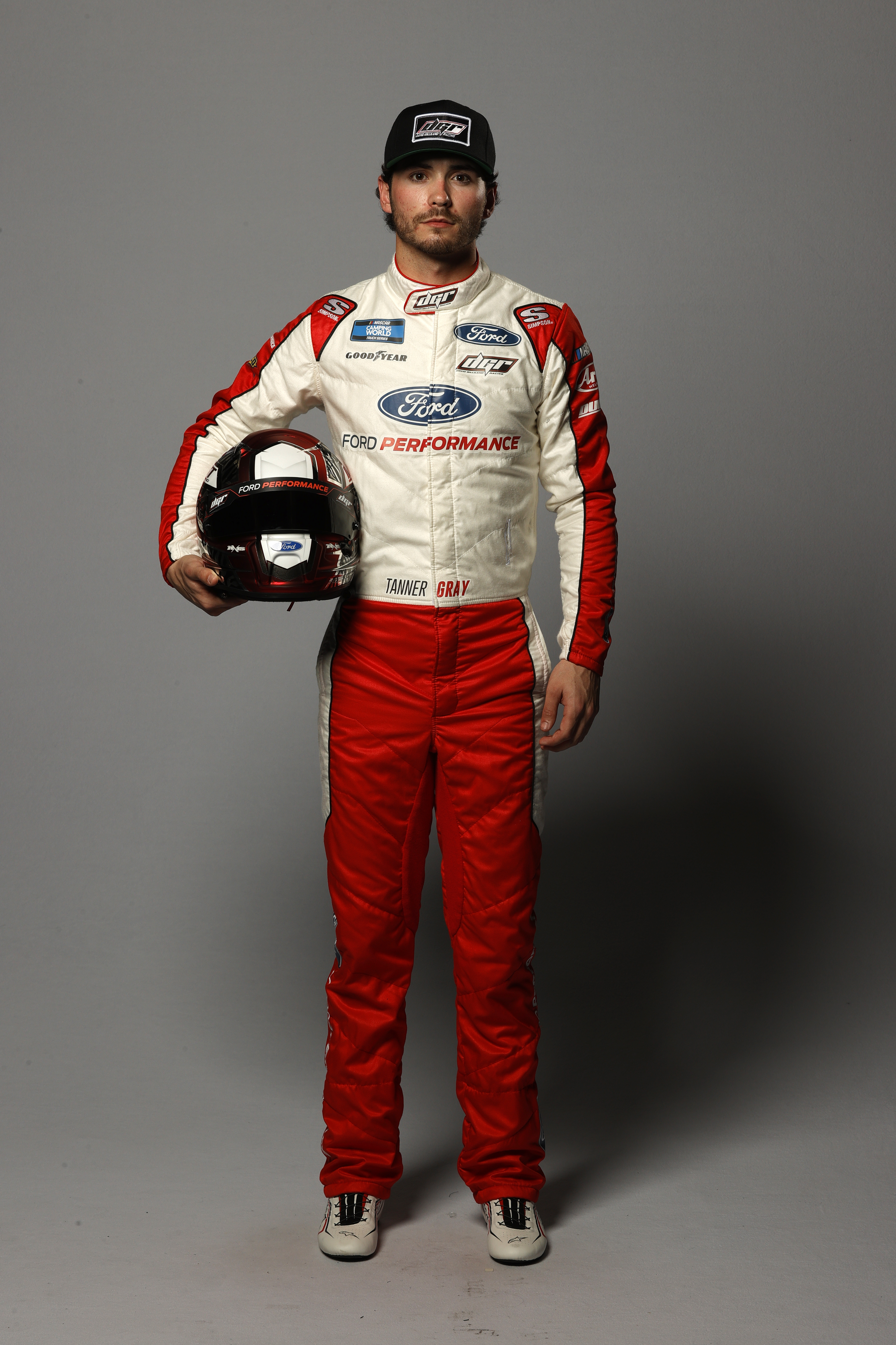Tanner Gray in his racing suit